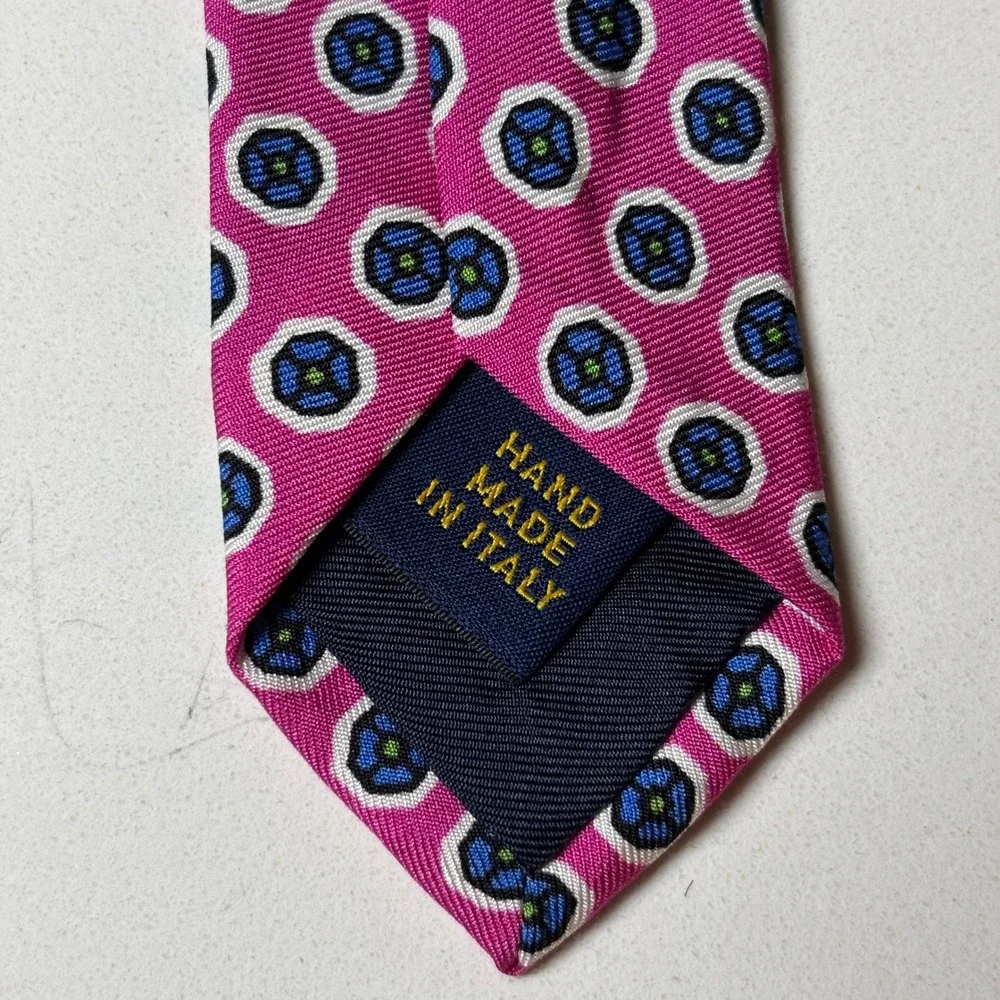 Polo Ralph Lauren Men's Pink Geometric‎ Medallion Silk Necktie Career Prof